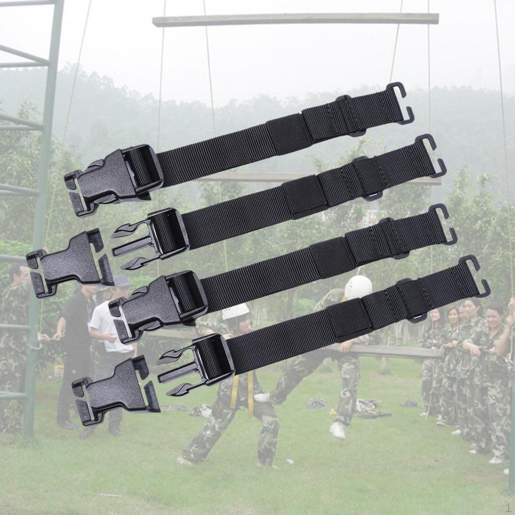 4 Pieces Adjustable Bag Backpack Chest Strap Belt Straps Storage Outdoor Camping Accessories