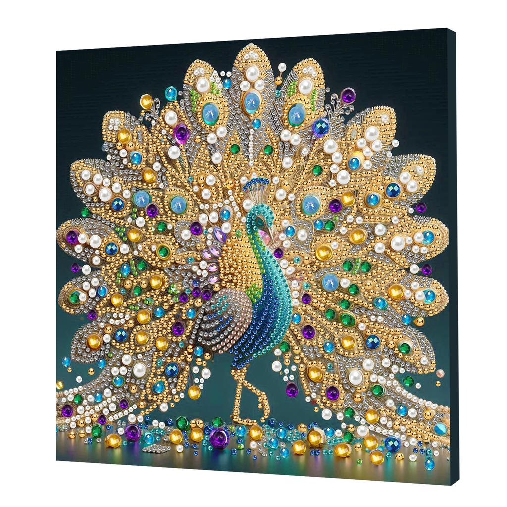 Pearl Gem Diamond Art Painting Kit with Frame 25x25cm Diamond Dots Pearl Gem Painting for Adults & Beginners Home Wall Decor