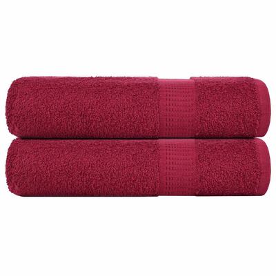 Vidaxl Hand Towels, 2 Pcs., Bordeaux 50X100 Cm, 100% Cotton