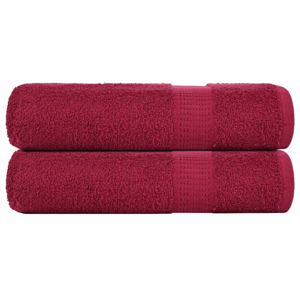 FROGN Hand Towels 2 pcs Bordeaux 50x100 cm 360 g m²