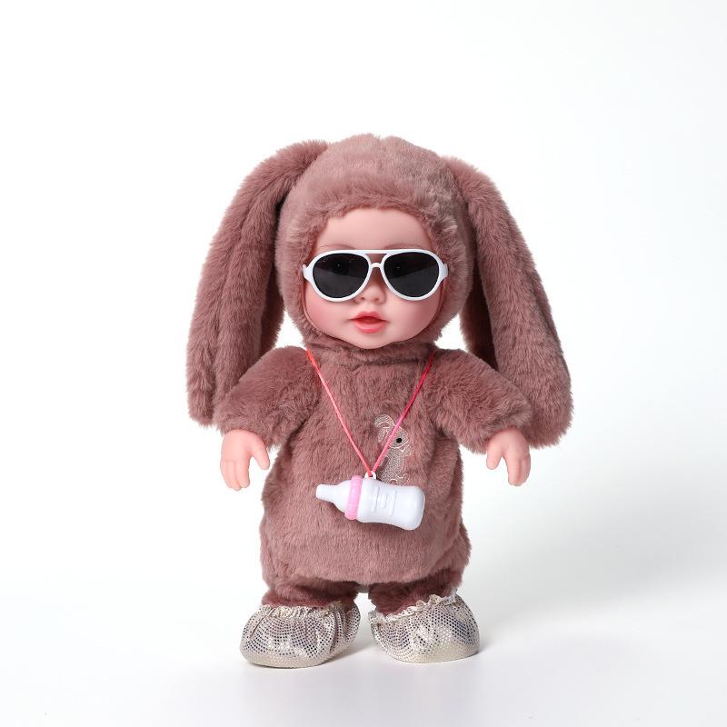 Children's Talking Milk Bottle Plush Toy - Walking & Echoing Doll for Early Education and Play