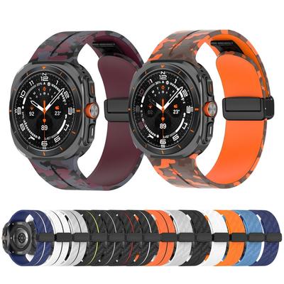 Pulseira de silicone para Samsung Galaxy Watch Ultra Pulseira de substituição magnética para Galaxy Watch Ultra 47mm Acessórios
