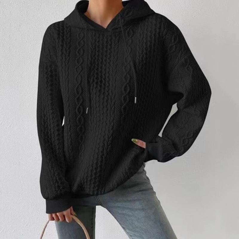 Men's Autumn Hong Kong Style Waffle Pattern Hooded Sweatshirt - Loose, Trendy, Couple's Jacket