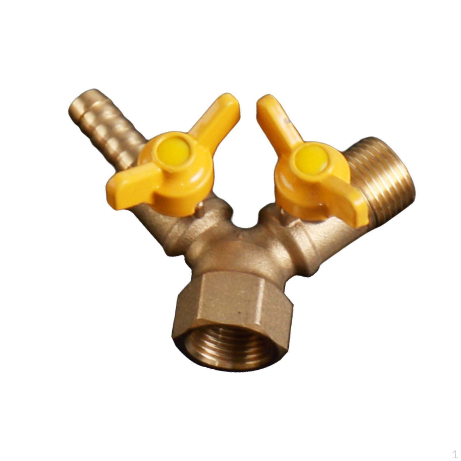 

3-ходовий запірний клапан Y-подібний кульовий 0,79 зовнішнє різьблення та мідний внутрішній Male Famale Hole_Gold