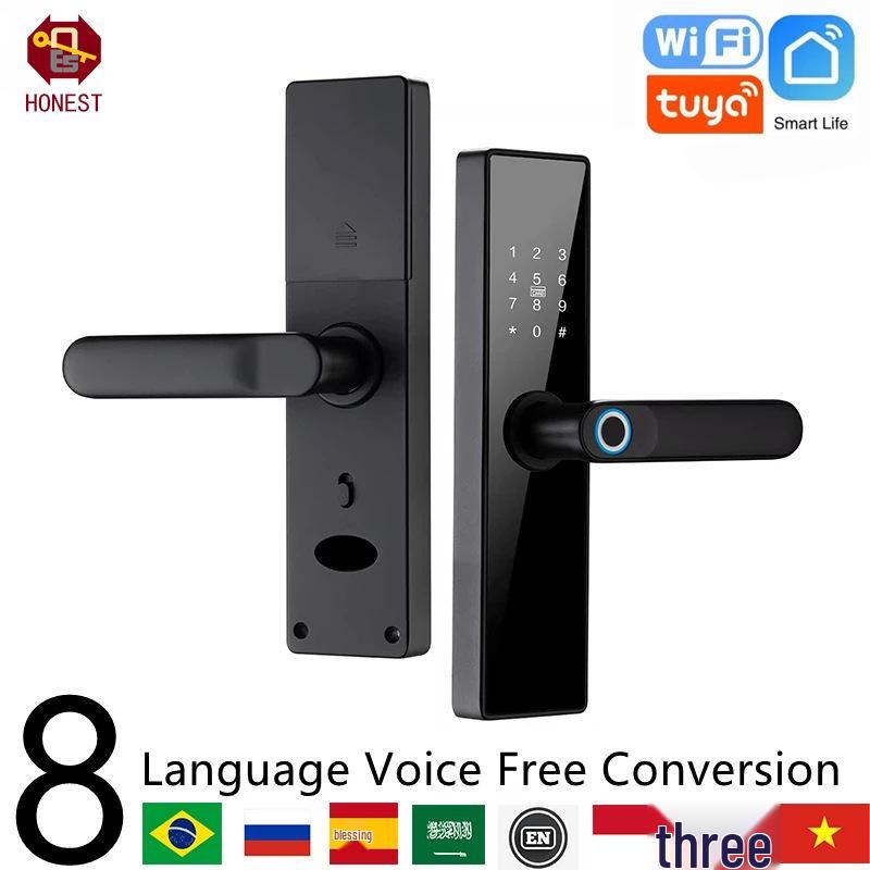 Mehrsprachiges Smart-Fingerabdruck-Türschloss mit Graffiti-Design