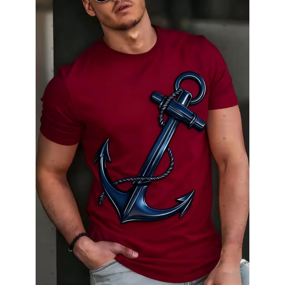 New Fashion Men's Short Sleeve 3D Printing T-shirt Street Style Large Size Loose Casual T-Shirt
