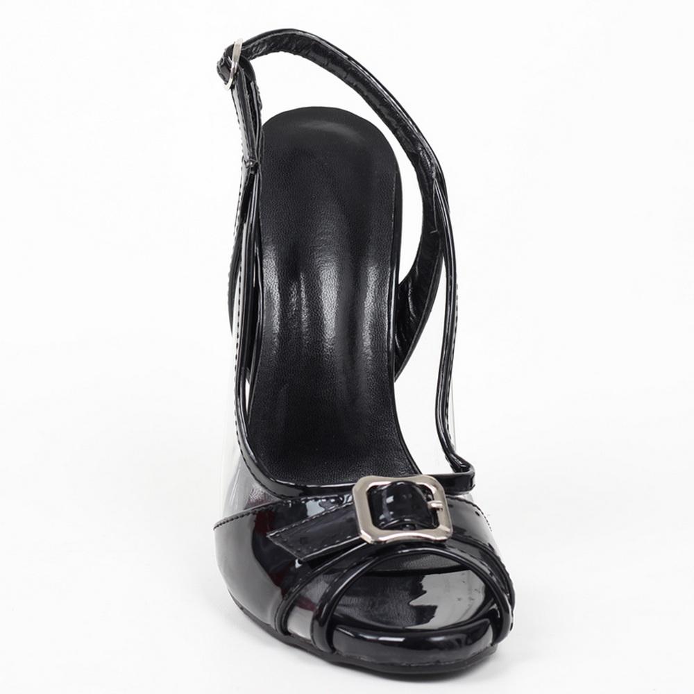 FHC 15cm Metal High Heels Women Pumps,Peep Toe,Night Club Fetish Stage Show Shoes,Front Buckle,Back Hollow Out ,Customized Color