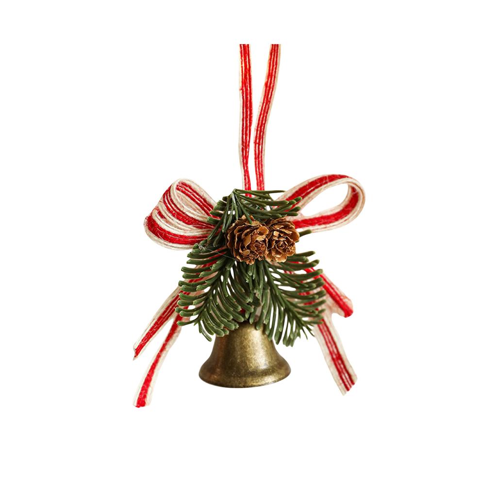 Christmas Bell Pendant Christmas Bell With Bow Wall Hanging Decoration