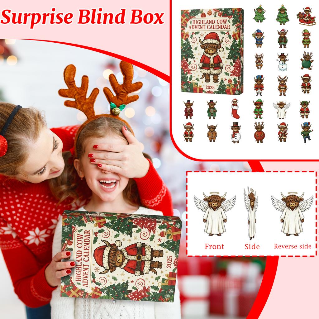 2D Acrylic Pendant BlindBox Airplane Box Christmas Advent Calendar BlindBox Christmas Tree Decoration