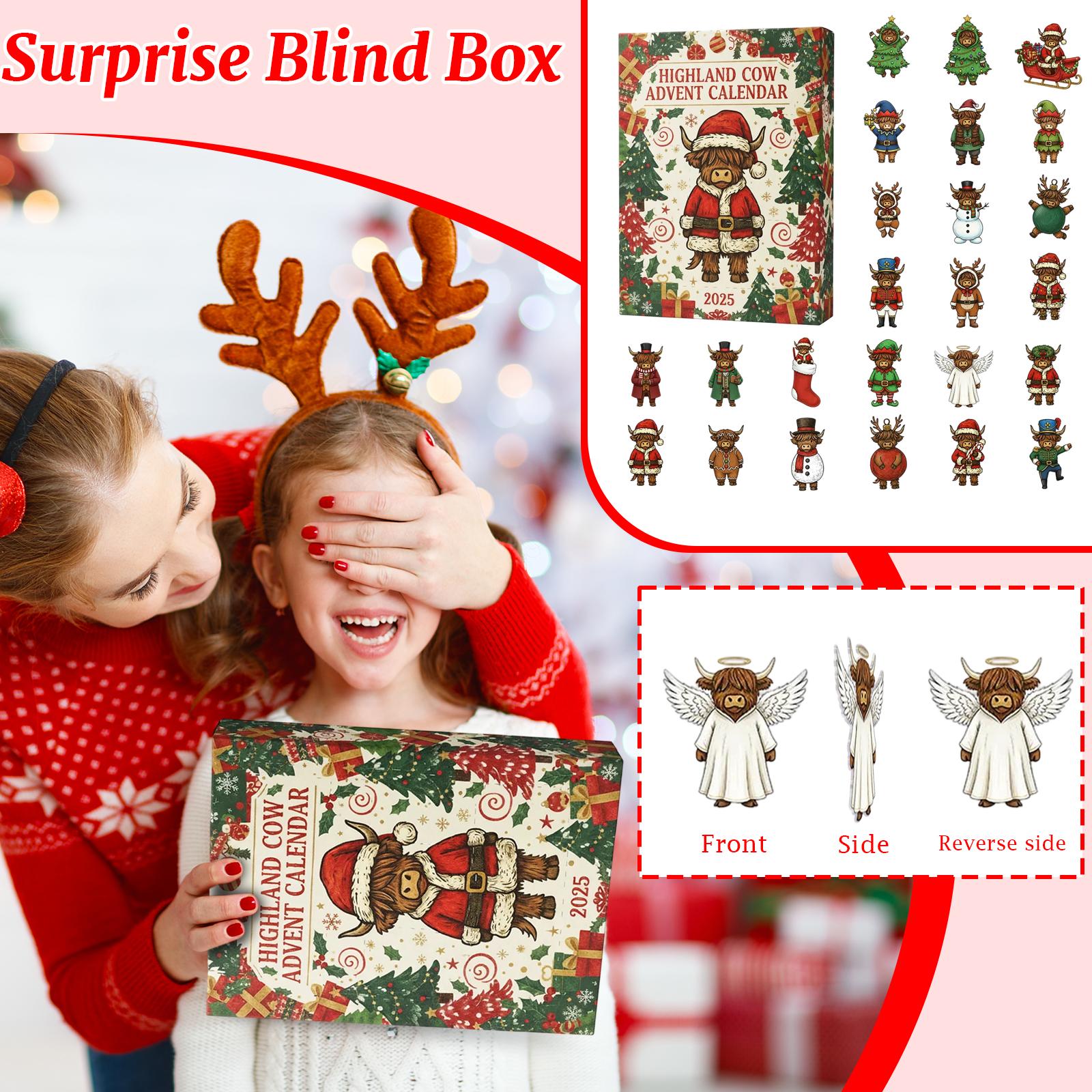 

2D Acrylic Pendant BlindBox Airplane Box Christmas Advent Calendar BlindBox Christmas Tree Decoration One Size