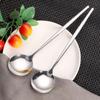 1/3Pcs Stainless Steel Spoon Thicken Long Handle Soup Spoons Round Scoops Ice Cream Dessert Coffee Drinking Kitchen Tableware