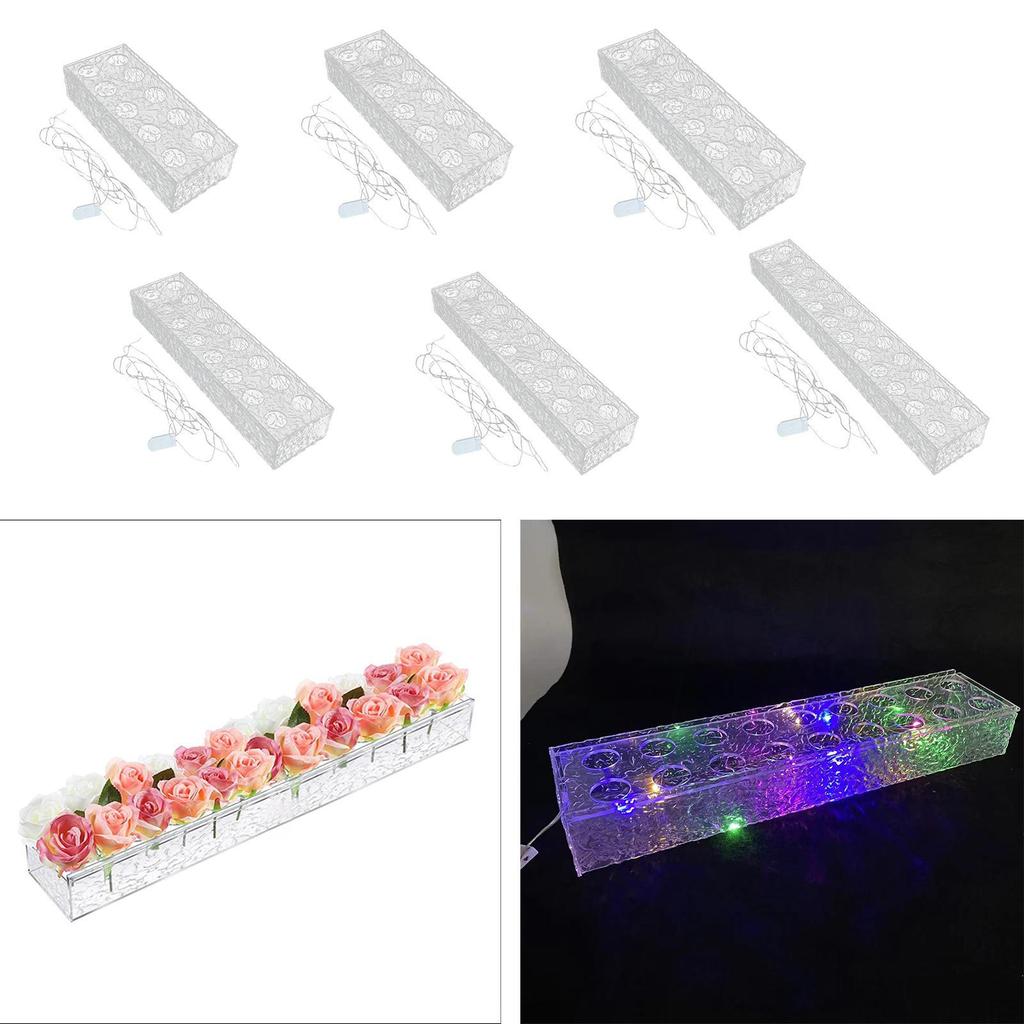 Akryl Blomstervase Blomsterbokser Vannholder Fløyte Ornament Knoppformering Plante