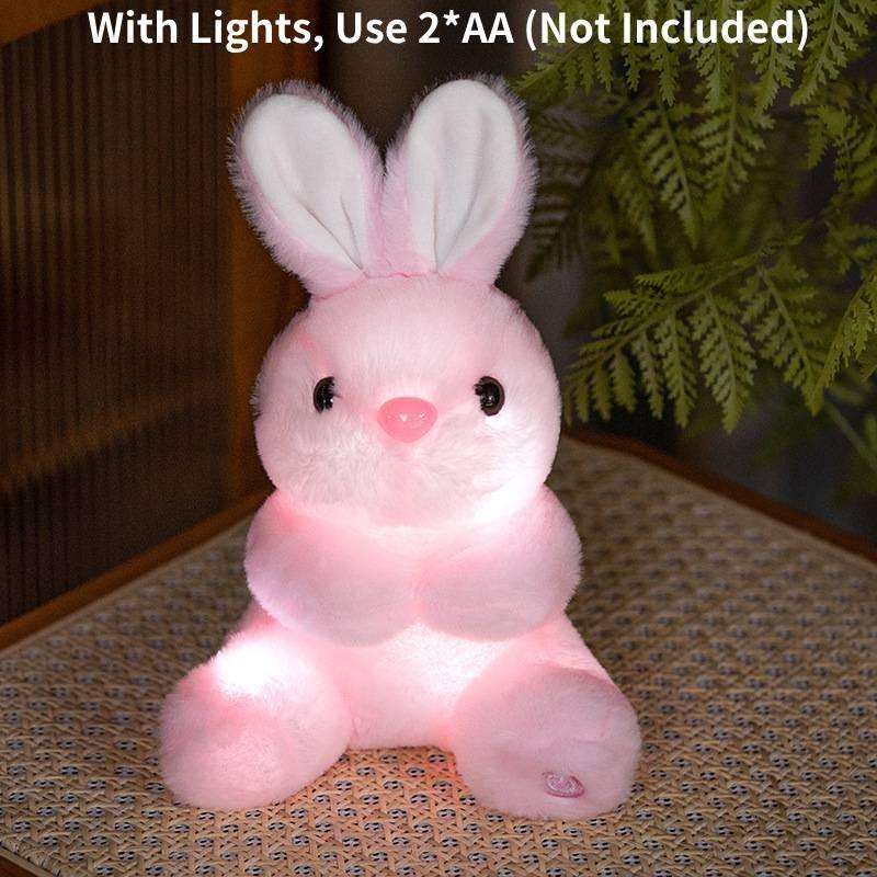 Colorful Glowing Rabbit Plush Toy Cartoon Stuffed Doll Home 2535cm Decoration