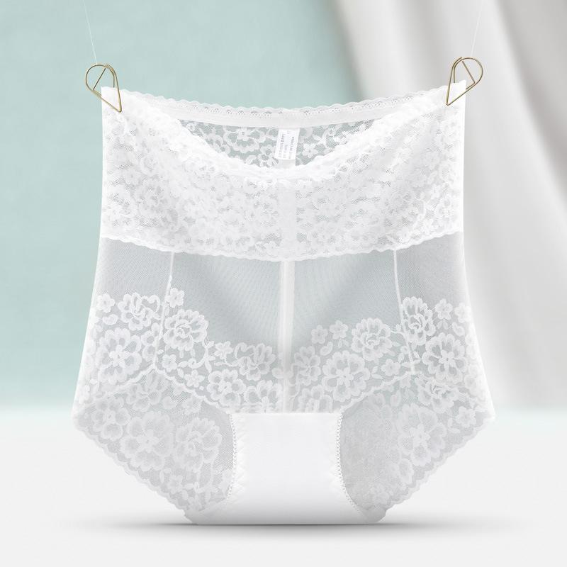 Women Slimming Underwear Knickers Briefs Seamless High Waist Transparent Mesh Girdle Waist Lace Panties Sexy