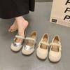 French flat-bottomed silver Mary Jane shoes women's 2025 summer new beautiful pearl with skirt evening fairy style single shoes
