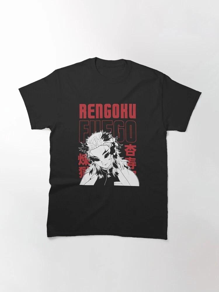 Anime Rengoku Flame Hashira Demon Slayer Basic T Shirt S