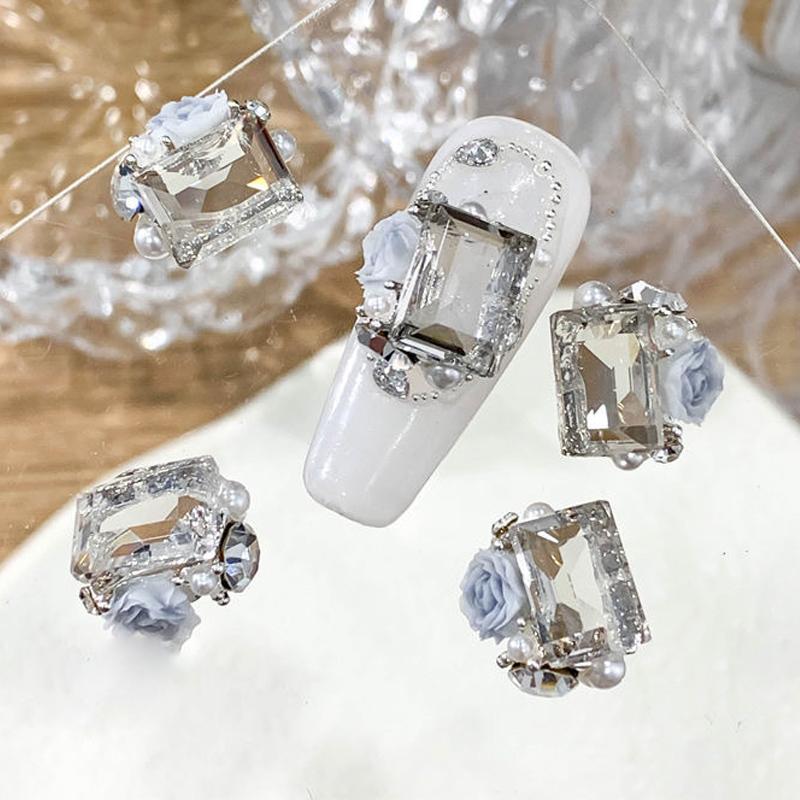 

5 шт. Нейл-арт Прямой угол Роза Ювелирные изделия Дрель Кубик льда Дрель Неправильной формы Многогранный Декор для нейл-арта Инструмент для DIY Аксессуары белый
