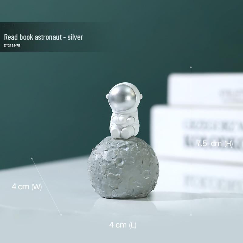 Astronaut Phone Holder, Pen Holder, and Tissue Box for Living Room Resin Ornaments.