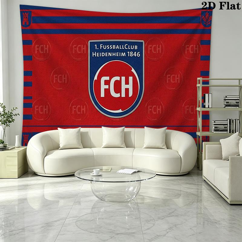 FC Heidenheim Wall Tapestry Aesthetic Wall Hanging Printed Fabric Blanket Decorative Tapestries for Bedroom Living Room Home Decor