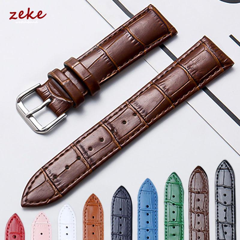 Genuine Leather Watch Strap Soft Business Wristwatch Band 12/14/16/18/19/20/21/22/24mm Universal Bracelet Belt with Pin Buckle