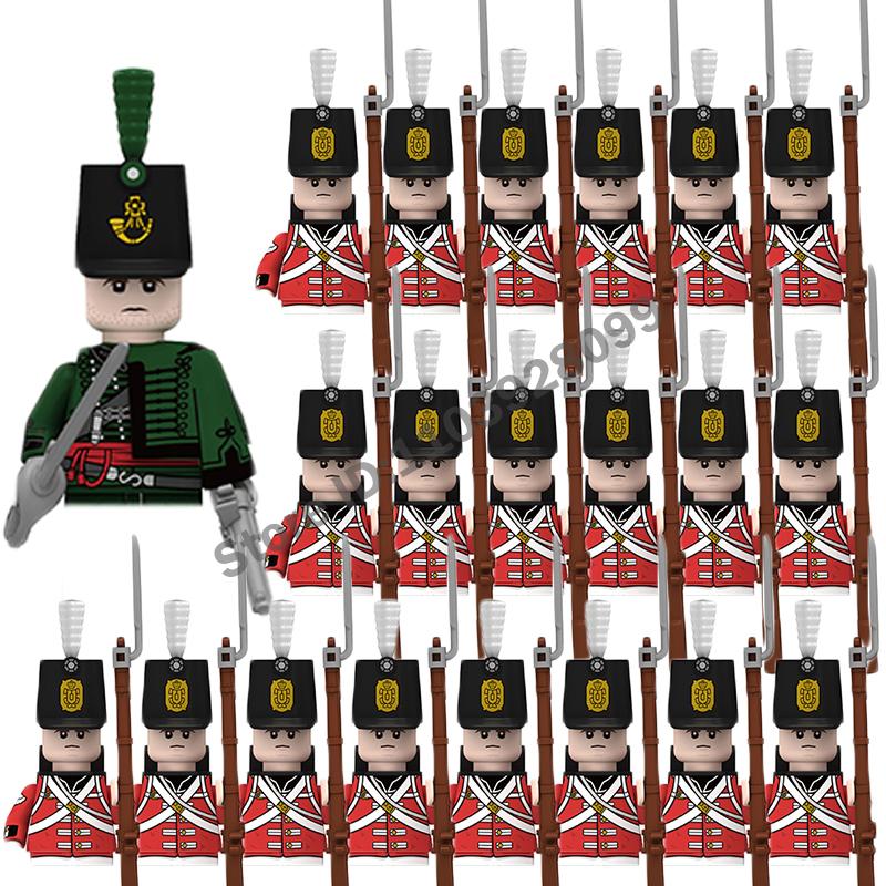 Medieval Military Building Blocks Napoleonic Wars Castle Knight Soldier Figures Weapons Guns British French Marshal Infantry Toy