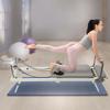 Foldable Pilates Reformer Machine with Latex Springs, 3-Level Rope Adjustment & 4-Position Foot Bar – Gym Yoga Fitness Equipment