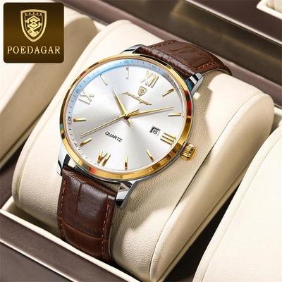 Nuovo orologio da uomo di lusso di marca TOP con scatola Orologi al quarzo da uomo luminosi impermeabili ultrasottili