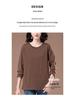 Women's Plus Size Embroidered Cotton Long-Sleeve Shirt, Loose-Fit for Middle-Aged and Elderly - Spring/Autumn Style
