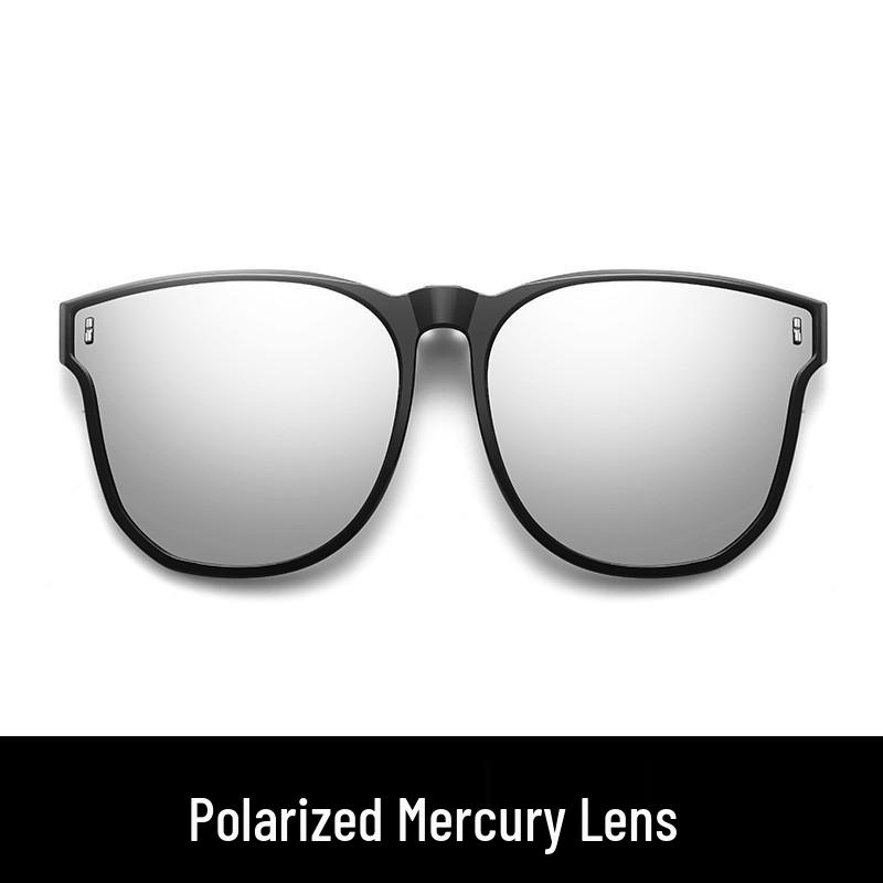 Ultra-Light Polarized Clip-On Sunglasses for Men & Women - Large Frame, UV Protection, Perfect for Prescription Glasses & Driving