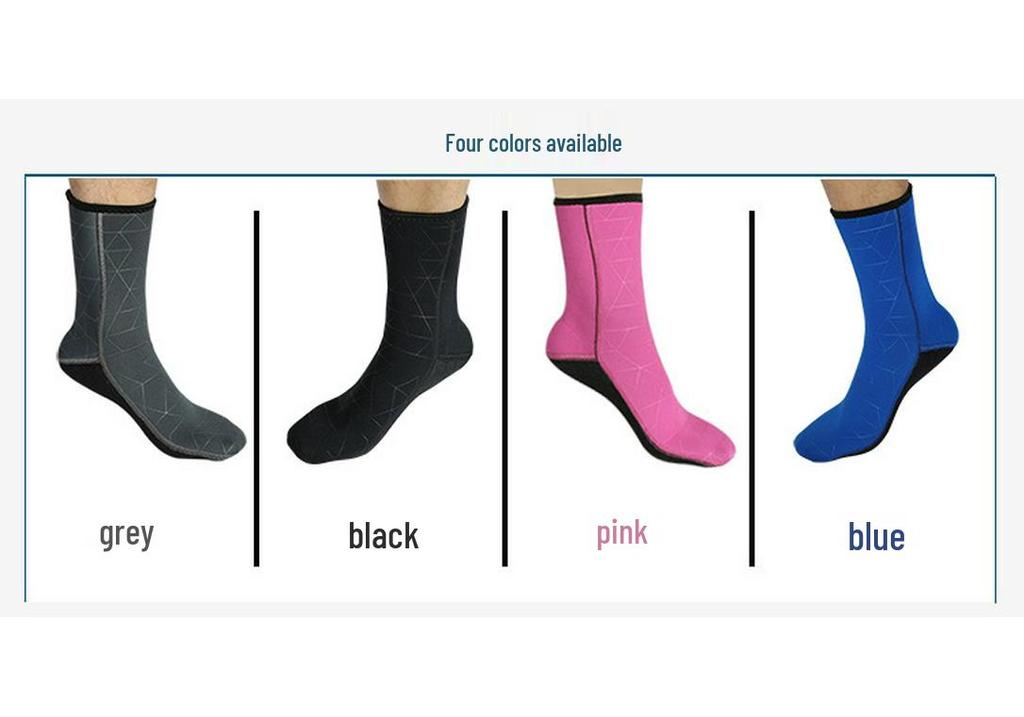 1833 Thick 3mm Warm Non-Slip Diving Socks for Men & Women - Comfortable, Super Elastic Winter Swim & Snorkel Beach Socks