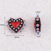 TX63 1Pcs Fun Design Sense Heart Handmade Bumpy Charm Beads Glass Spacer Texture Bead DIY Earring Bracelet Necklace Jewelry