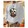 Men's Casual Round Neck Sweatshirt With Clown Print.