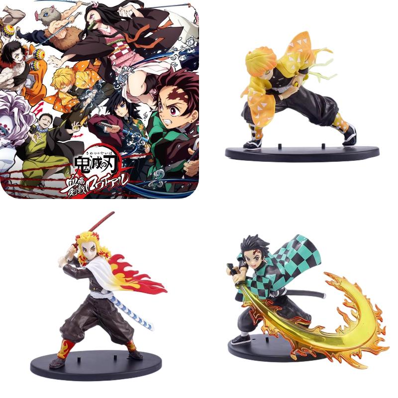 Tanjirou Demon Slayer Zenitsu Kyoujurou Pvc Action Figure Model Toys Decoration