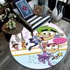 The Fairly OddParents2 Round Area Rug,Carpet Rug for Living Room Bedroom Sofa Playroom Decor,Non-slip Floor Mat