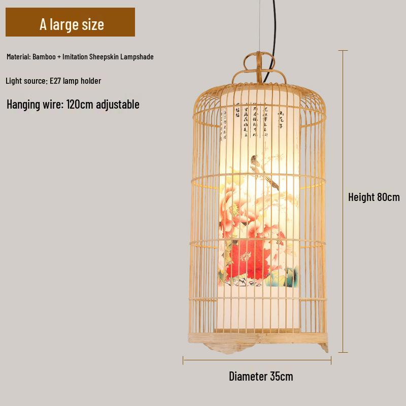 Retro Zen Bamboo Weaving Pendant Lamp for Restaurants & Teahouses