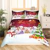 Weihnachtsthema Dreiteiliger Bettbezug Digitaldruck Bettwäscheset Vier Jahreszeiten Bettdecke