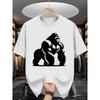 Europäische Größen Sommer Herren Mode Muster Kurzarm T-Shirt mit Buchstabenaufdruck Bequem Weich Modisch Tee Tops