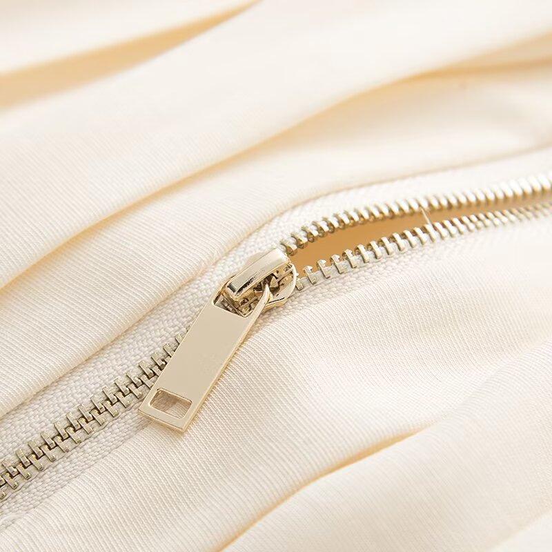 European & American Style Women's Puff Sleeve Bomber Jacket