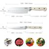 CAROTE 2-Piece Set: Santoku Knife (165mm) and Petty Knife (135mm), Stainless Steel, Dishwasher Safe, Sharp Blade, Multi-Purpose Knife, Left-Handed, Do