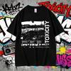 Vintage Distressed Metall Musikalbum Grafik T-Shirts Retro Grunge Textdruck T-Shirts Unisex Oversized Street Kurzarm Tops