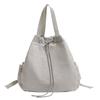 Simple, lightweight, casual nylon drawstring bucket bag, large-capacity backpack, women's commuter shoulder and crossbody bag