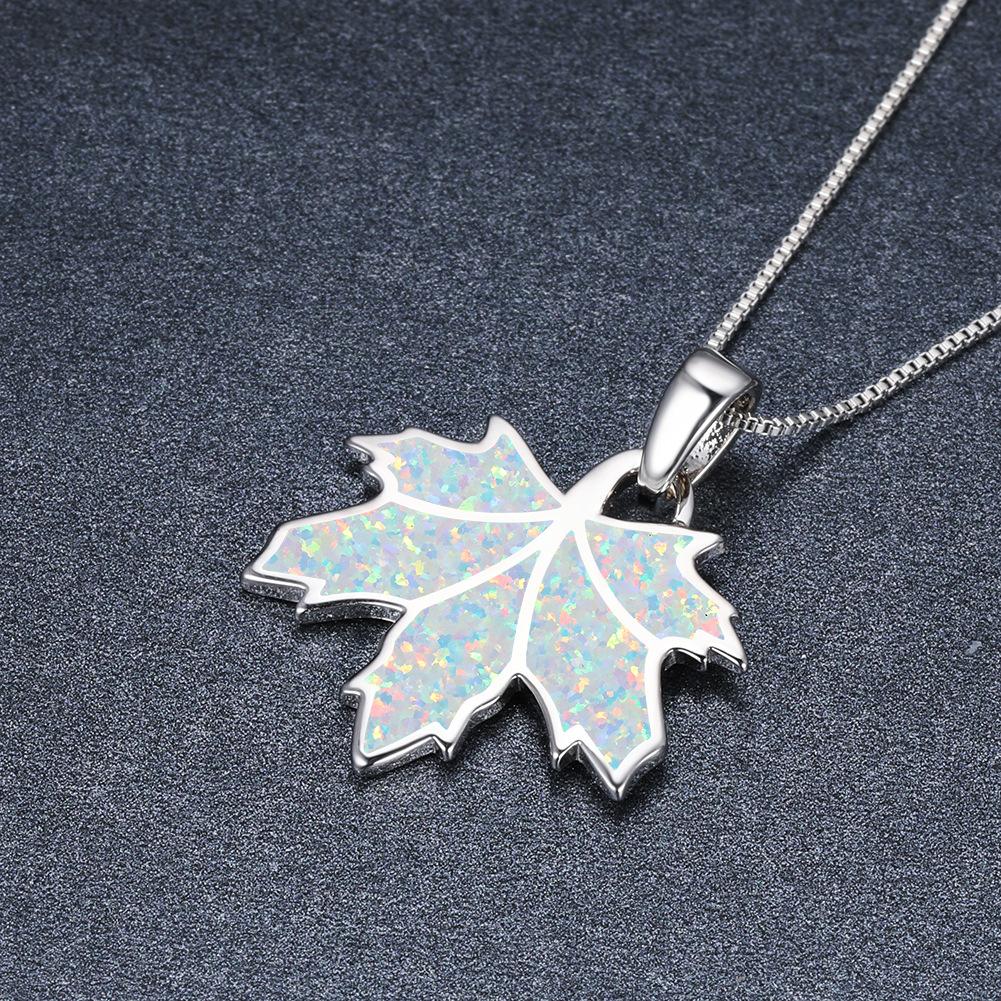 Populární náhrdelník ve tvaru javorového listu s intarzií, s vynikající osobností a jedinečným temperamentem, dámský náhrdelník