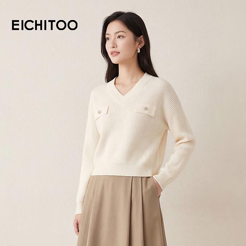 EICHITOO Soft Bow Long Sleeve Knitted Top S
