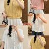 1116 Summer New Women's Crew Neck Japanese Cotton Shirt Loose Shirt Top Cardigan Retro Literary Fashion