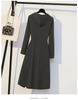 2023 Autumn Hooded Zipper Slit Dress for Women - Large Size, Slimming, Belly-Covering, Age-Reducing Style