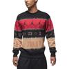 Jordan Essentials Holiday Logo Print Fleece-Lined Casual Long Sleeve Sweatshirt Men Tops Red Black FD7464-687