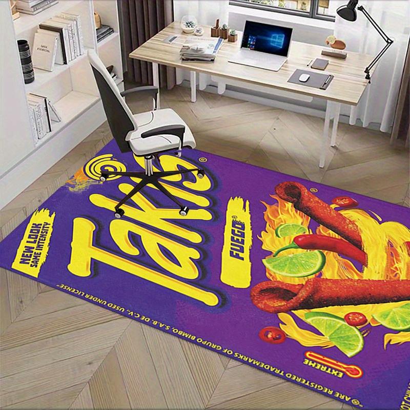 1 Stück Takis, Fuego, Limette Büroteppich Weicher Polyester-Eingangsteppich Waschbar Rutschfest Maschinenwaschbar