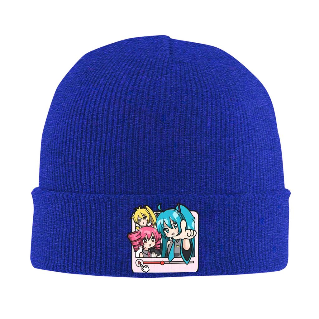 Triple Baka Kasane Teto  Beanie Hats  Bonnet Hats Men Women Trendy Gym Knitted Hat Autumn Winter Pattern Warm Soft Caps