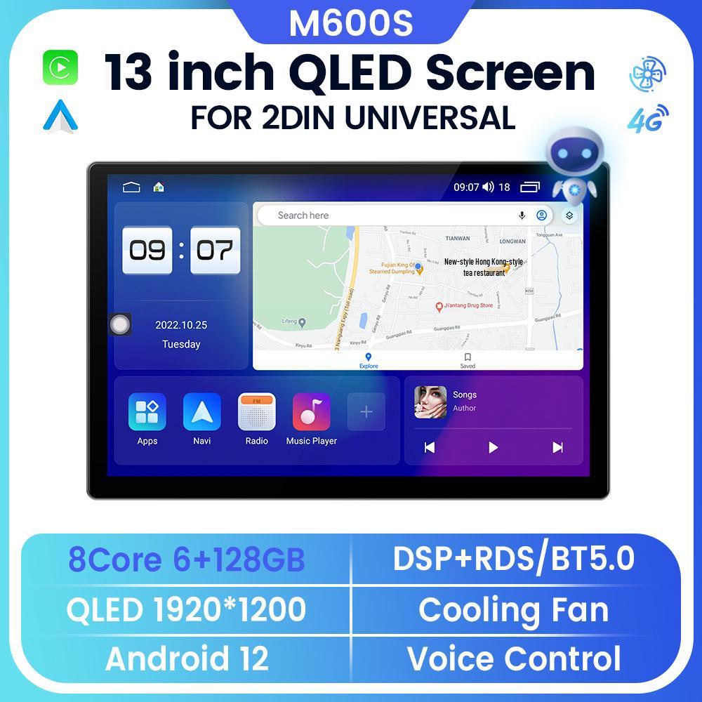 13-Inch Android Car Navigator with Wireless CarPlay Compatibility