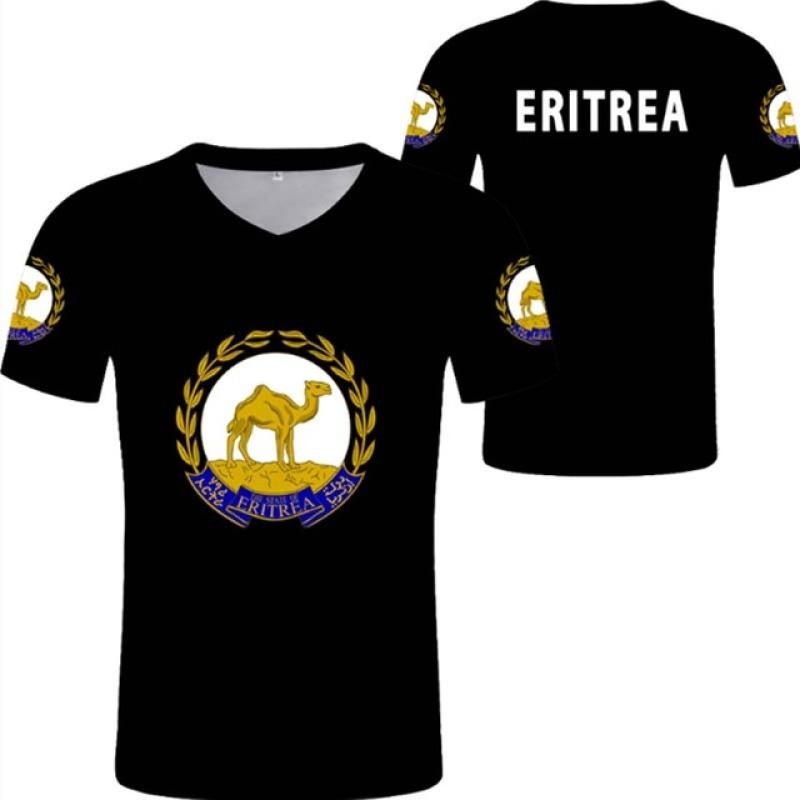Eritrea-Flagge-Druck-T-Shirt für Männer, kostenloser individueller Name und Nummer, Jersey-T-Shirts, modische Sport-Kurzarm-Tops, übergroßes Sweatshirt